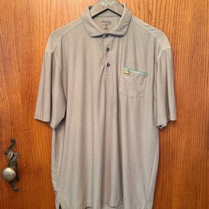 Gray Masters Golf Polo w/ pocket // SZ MENS MEDIUM